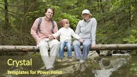  Presentation with family tree reunion - Amazing PPT theme having parent orientation - mountain trek - family backdrop and a tawny brown colored foreground
