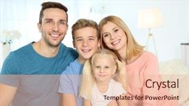  Presentation with marriage and family - Amazing slide deck having parent support - cute happy family in living backdrop and a lemonade colored foreground