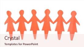  Presentation with scroll paper isolated on white - PPT layouts having parent support - paper people isolated on white background and a  colored foreground