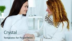  Presentation with teenage abstract - Slide deck enhanced with parent support - photo of attractive woman background and a sky blue colored foreground