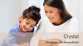  Presentation with parent children - Slide deck featuring parent teacher - family children and happy people background and a lemonade colored foreground