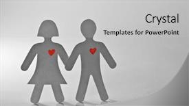  Presentation with parent engagement - Presentation consisting of parent engagement - couple with drawing heart closeup background and a light gray colored foreground