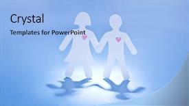  Presentation with heart - Slide deck consisting of parent engagement - couple with drawing heart closeup background and a light blue colored foreground