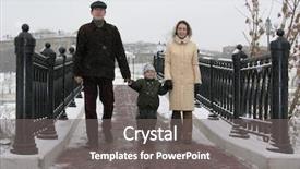  Presentation with family genealogy - Audience pleasing slides consisting of parent engagement - family on winter bridge backdrop and a  colored foreground