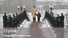  Presentation with indian mother son - Audience pleasing slide deck consisting of parent engagement - mother with son on winter backdrop and a  colored foreground