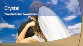  Presentation with parent engagement - Slides enhanced with parent engagement - young pair on the field background and a  colored foreground