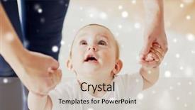  Presentation with help family - PPT theme consisting of parenthood concept - happy little baby background and a soft green colored foreground