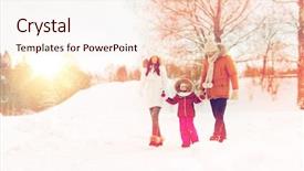  Presentation with family fashion - PPT layouts enhanced with parenthood fashion season and people background and a  colored foreground