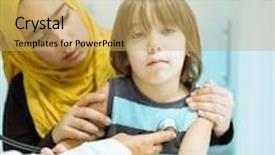  Presentation with parenting - Audience pleasing theme consisting of dubai medical - parenting and health care backdrop and a yellow colored foreground