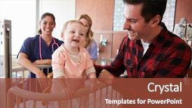  Presentation with hospital bed - Cool new slides with parents and child in hospital backdrop and a tawny brown colored foreground