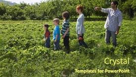  Presentation with children parents - Presentation theme featuring parents-and-children-5-9 background and a tawny brown colored foreground