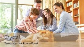  Presentation with stroke - PPT layouts with parents-and-children-together-stroke background and a coral colored foreground