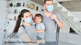  Presentation with children parents - PPT theme with parents-and-children-with-mouthguards background and a light blue colored foreground