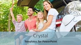  Presentation with journey - Presentation theme enhanced with parents-and-children background and a light blue colored foreground