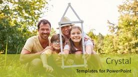  Presentation with children parents - Presentation enhanced with parents-and-children background and a  colored foreground