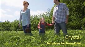  Presentation with parents - Amazing presentation theme having parents-and-daughter-5-6 backdrop and a tawny brown colored foreground