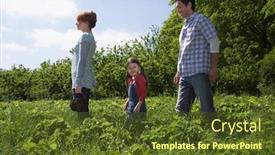  Presentation with parents - Presentation theme with parents-and-daughter-5-6 background and a tawny brown colored foreground