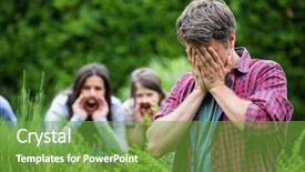  Presentation with parents - Audience pleasing slide deck consisting of parents and daughter playing in park on a sunny day backdrop and a tawny brown colored foreground