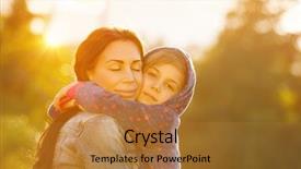  Presentation with family day - Colorful theme enhanced with parents children - happy family together young beautiful backdrop and a gold colored foreground