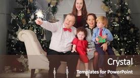  Presentation with father - Cool new PPT layouts with parents children - mother father son and two backdrop and a tawny brown colored foreground