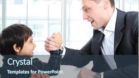  Presentation with parenting - Cool new presentation theme with child wrestle - young father and son wrestling backdrop and a tawny brown colored foreground