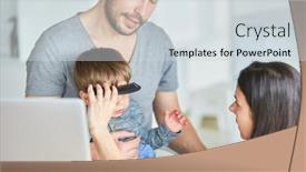  Presentation with parents - Colorful theme enhanced with parents-cut-their-own-hair backdrop and a sky blue colored foreground