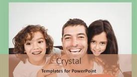  Presentation with happy image - Presentation theme featuring parents-day-text-on-green background and a  colored foreground