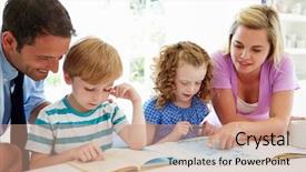  Presentation with children parents - Colorful presentation theme enhanced with christian - tradition and the folk backdrop and a gray colored foreground