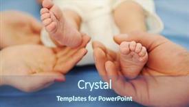  Presentation with baby s foot feet - Amazing presentation theme having parents holding baby feet backdrop and a ocean colored foreground