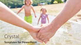  Presentation with children hands - Presentation theme enhanced with parents-holding-hands background and a lemonade colored foreground