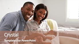  Presentation with newborn baby hospital - Amazing slide set having parents home from hospital backdrop and a coral colored foreground