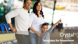  Presentation with hailing cab - Theme consisting of parents in airport hail background and a gray colored foreground