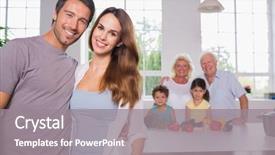  Presentation with family and school - Beautiful presentation featuring parents in front of their family in the kitchen backdrop and a gray colored foreground