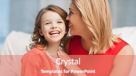  Presentation with love mother - Presentation design featuring parents love - bright picture of mother background and a coral colored foreground