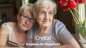  Presentation with love mother - Amazing slide set having parents love - two women an old mother backdrop and a violet colored foreground