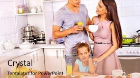  Presentation with school family - Audience pleasing presentation consisting of parents prepare child for school backdrop and a coral colored foreground