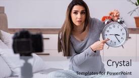  Presentation with blog - Slides with parents pressure - pregnant woman recording video background and a light blue colored foreground