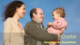  Presentation with grandfather - Beautiful theme featuring parents sky child may be grandfather backdrop and a tawny brown colored foreground
