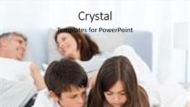  Presentation with children talking - PPT layouts with parents talking while their children are reading on the bed background and a pink colored foreground
