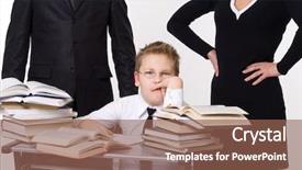  Presentation with teaching - Colorful theme enhanced with parents teaching their tired son backdrop and a violet colored foreground