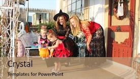  Presentation with mothers - Beautiful presentation design featuring parents toddler - little girls and their mothers backdrop and a coral colored foreground