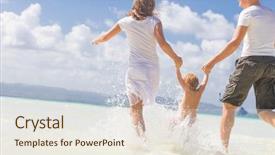  Presentation with baby doctor and family - Presentation theme consisting of parents toddler - young happy loving family background and a  colored foreground