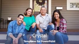  Presentation with offspring - Slide set featuring parents with adult offspring sitting background and a  colored foreground