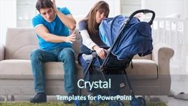  Presentation with newborn baby - Amazing slide deck having parents with their newborn baby backdrop and a  colored foreground