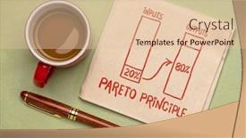  Presentation with coffee cup - Presentation consisting of pareto-80-20-principle-concept background and a lemonade colored foreground