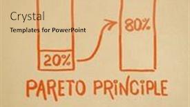  Presentation with sketch pad note book paper - Slide set featuring pareto-80-20-principle-handwriting background and a coral colored foreground