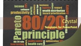  Presentation with telemedicine word cloud concept - Slide deck with pareto-principle-or-eighty-twenty background and a tawny brown colored foreground