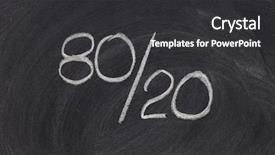  Presentation with chalk - PPT layouts featuring pareto principle or eighty-twenty background and a dark gray colored foreground