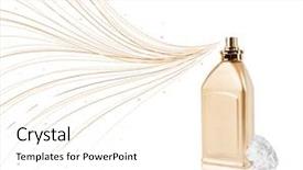  Presentation with perfume - Amazing presentation having decent floral - perfume bottle spraying colored lines backdrop and a  colored foreground