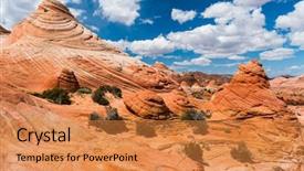  Presentation with sandstone - PPT layouts featuring paria canyon-vermilion cliffs wilderness background and a gold colored foreground